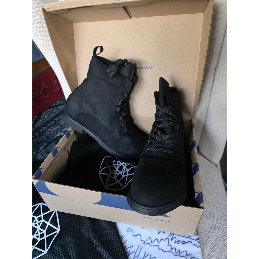 Xena Nova Safety Boot 10W Black New Workwear Lace Up Slip Resistant